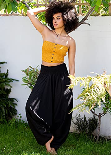 likemary Harem Jumpsuits for Women & Cotton Harem Pants - Maxi Womens Romper - Strapless Jumpsuit - Image 5