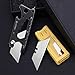 edcfans Utility Knife Multitool Keychain, Pocket Knives Box Cutter with Bottle Opener, Emergency Glass Breaker, Screwdriver, Wrench, Hex Bit, Clip and Extra 10 Razor Blades, Cool EDC Gadgets for Men