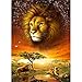 MXJSUA Kit de Broderie Diamant 5D par Numéro Diamond Painting Strass Complet Peinture Diamant, Full Kit de Peinture Diamant, Lion Peinture Diamant pour Adultes, Décoration de Maison Murale 30x40cm
