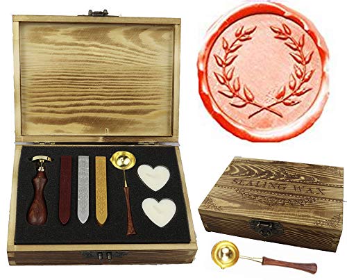 Sceau de cire boussole et poignée bois pour personnaliser vos correspondances
