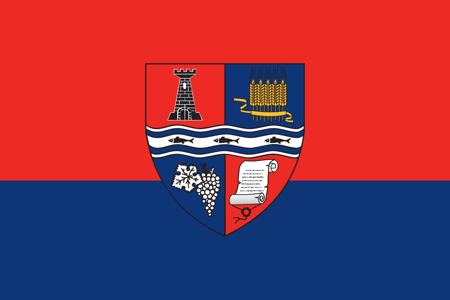 Drapeau Bihor County Romania pour célébration et décoration culturelle