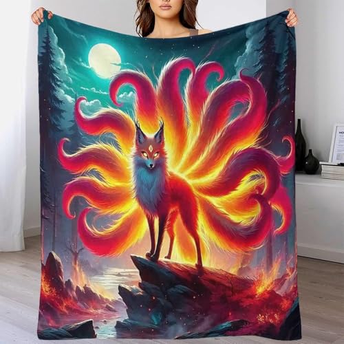 Couverture Fox à Neuf queues de lit en microfibre de qualité supérieure moelleuse - 6