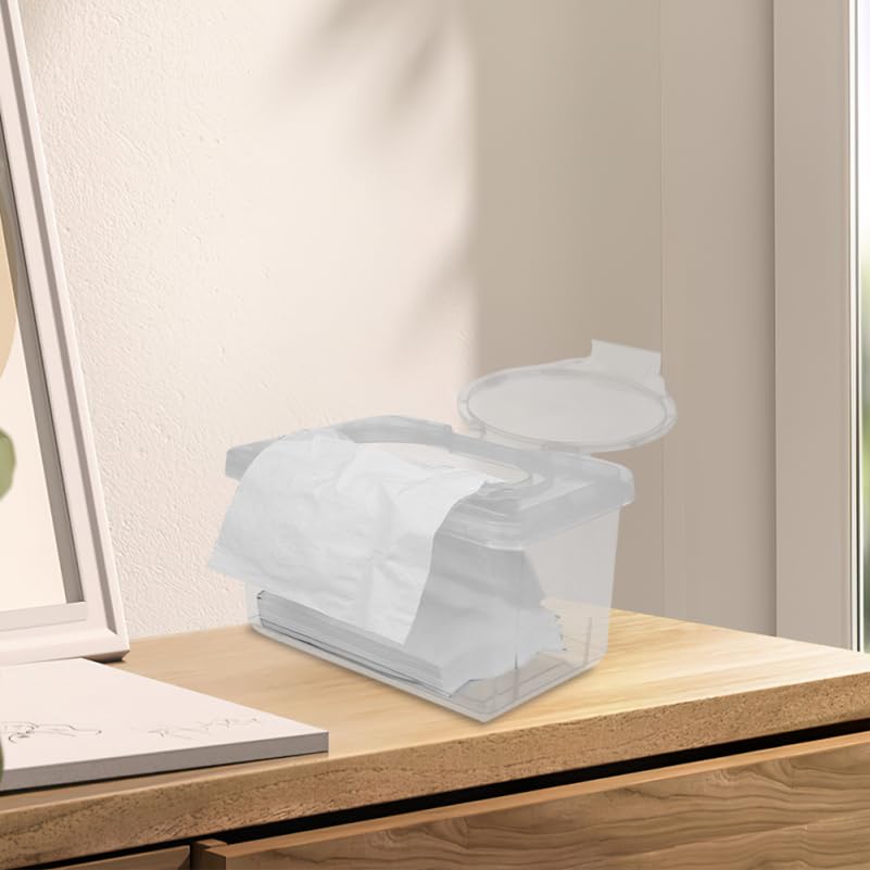 Miniatura 4 de Alipis Dispensador de toallitas para bebés con tapa, contenedor recargable para cuarto de bebé, baño y hogar, mantiene las toallitas húmedas y