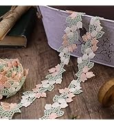 Amazon.com: Flower Embroidered Applique Lace Trim Ribbon Tulip