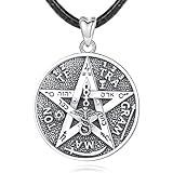 ❤Medalla Tetragrammaton: El Tetragrammaton es la combinación de cuatro letras hebreas para formar el antiguo nombre hebreo de Dios, YHWH. Este nombre, que significa Yahvé, demuestra la autoexistencia y la autosuficiencia de Dios y está relacionado con la forma en que Dios se describió a Moisés.