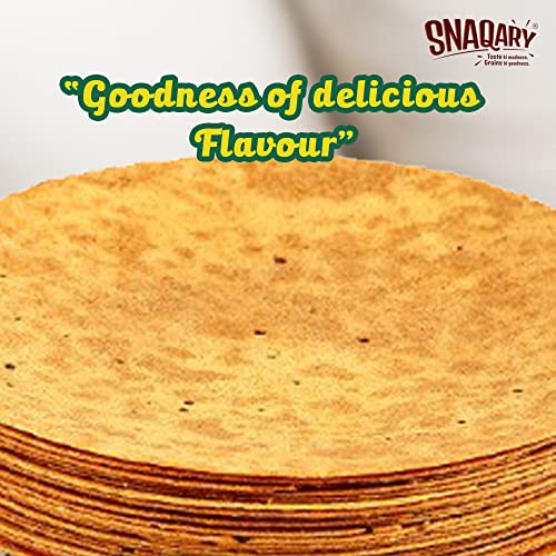 Image of Snaqary All In 1 Whole Wheat Flour Khakhra Roasted Plain Khakhra, Pack of 4, Healthy Indian Snacks, Crispy and Crunchy Delicious snacks