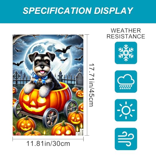 NHBTC Pumpkin Pile Dog Flag 12x18 Double Sided Fall Halloween Decor Gift - image 4