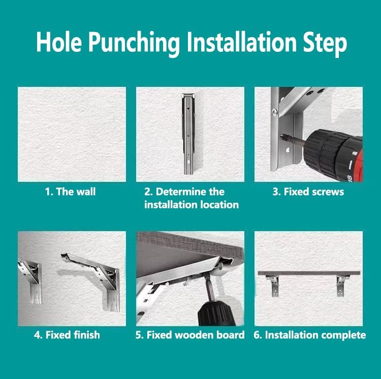 Miniatura 2 de Escritorio plegable de pared, mesa plegable montada en la pared para espacio pequeño. Escritorio de madera pequeño para oficina, hogar, cocina.