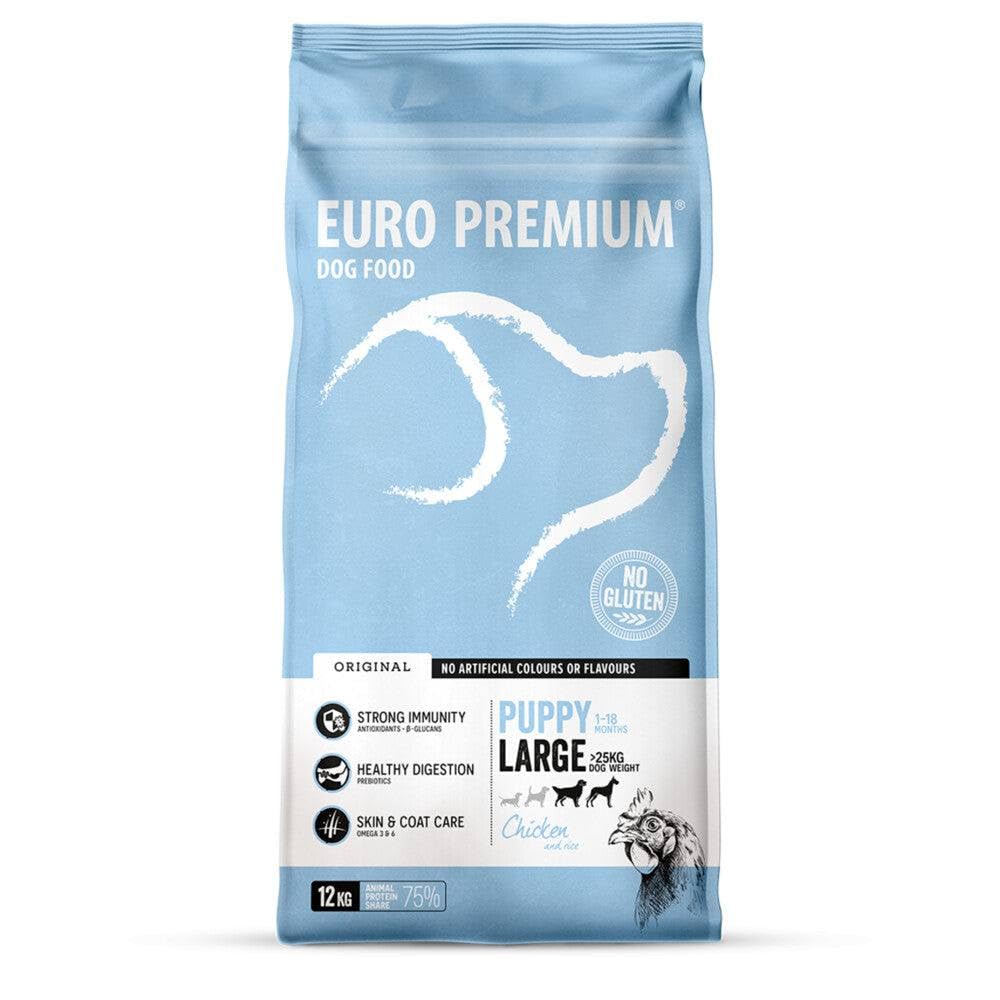 Euro-Premium Cachorro Pollo Grande - Arroz 12 kg