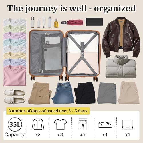Ensemble de bagages cabine noir imiomo avec valises légères et bagages à main rigides - 7