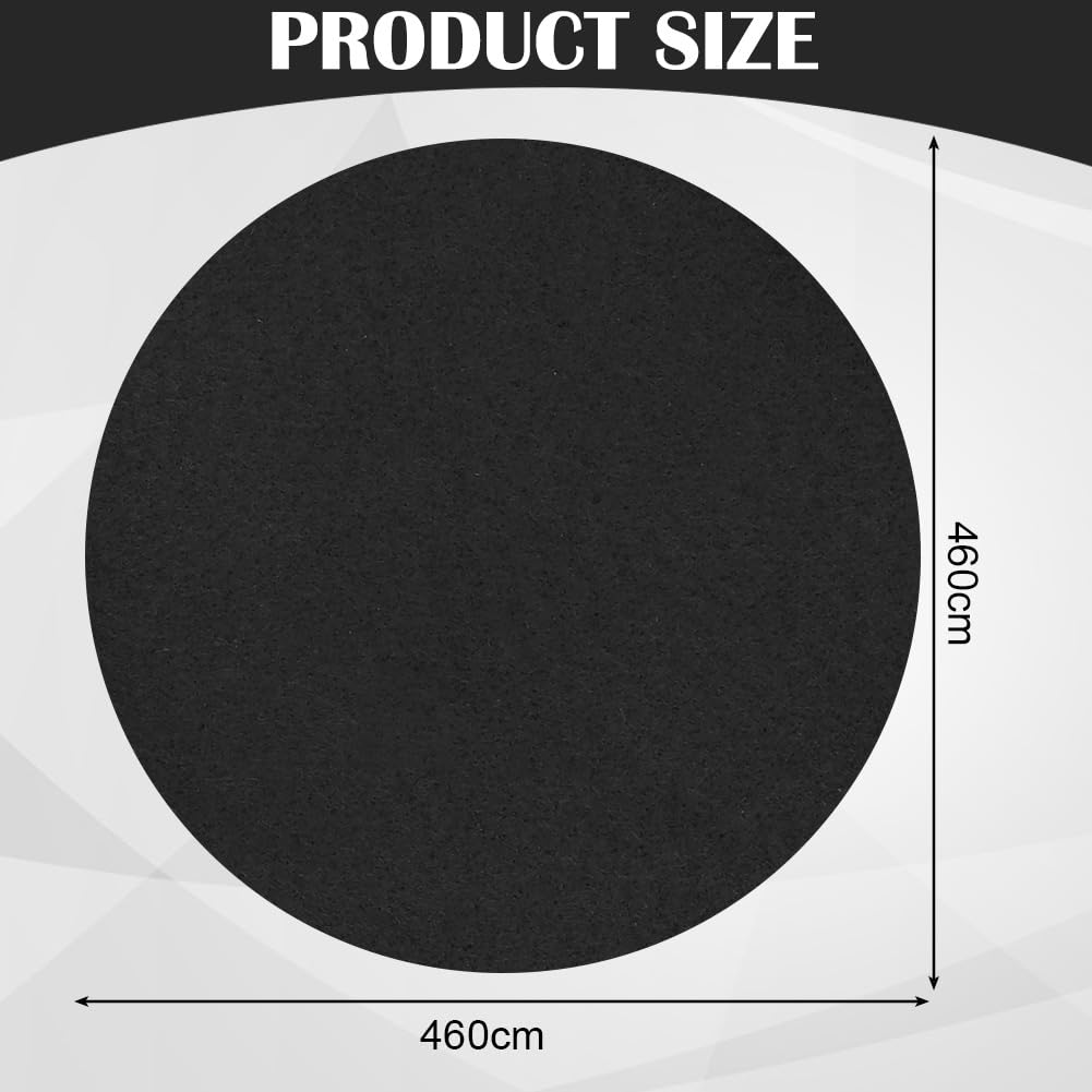 RANJIMA Tapis de piscine rond Ø 460 cm - Tapis de piscine antidérapant extérieur - Bâche de protection de sol pour piscines - Empêche les trous - Prolonge la durée de vie du revêtement