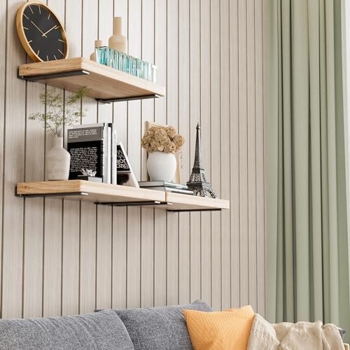 Hidden L Floating Shelf Brackets 10 Inch, 6 Pack Heavy Duty Shelf Brackets 1/5" Thick, Rustic Black Shelf Brackets with Modern Iron Finish by Wildnut - Used condition - Image 6