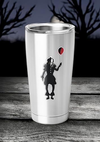 Image of Elektroplate Pennywise & Balloon It Movie Dynamic Car Decal Set of 2 | Officially Licensed, Weatherproof Automotive Grade Horror Movie Vinyl Sticker for Water Bottle, Laptop & More
