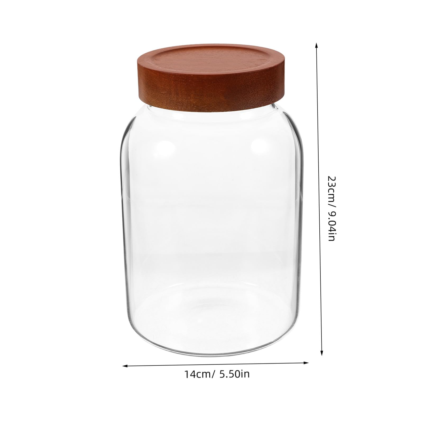 GALPADA Vorratsglas 2800ml aus Glas mit Holzdeckel für Trockenlebensmittel | Luftdichter Behälter, für Kaffee und Nüsse, Leicht zu Reinigen und Nachzufüllen