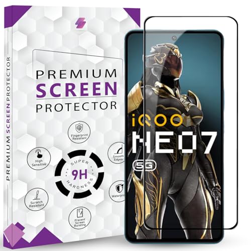 Image of Premium Tempered Glass Screen Protector Guard For iQOO Neo 7 / Neo 7 Pro (6.78 Inch, Pack of 1) | Edge to Edge Coverage With Easy to installation kit