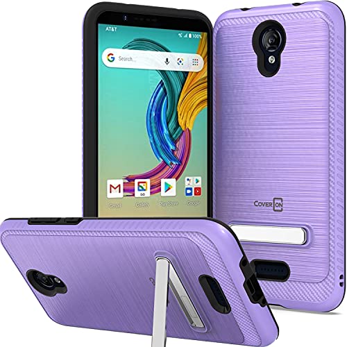 CoverON Metal Designed for AT&T Fusion Z/ATT Motivate Phone Case, Magnetic Stand Rugged Cover - Purple