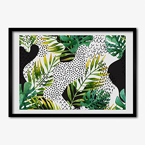 Cadre photo pour décoration murale exotique : tableau Tulup 70x50 cm MDF