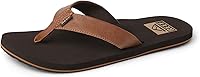 REEF Men's Twinpin Sandals: Vegan Leather Flip Flops with Triple-Density Comfort Footbed