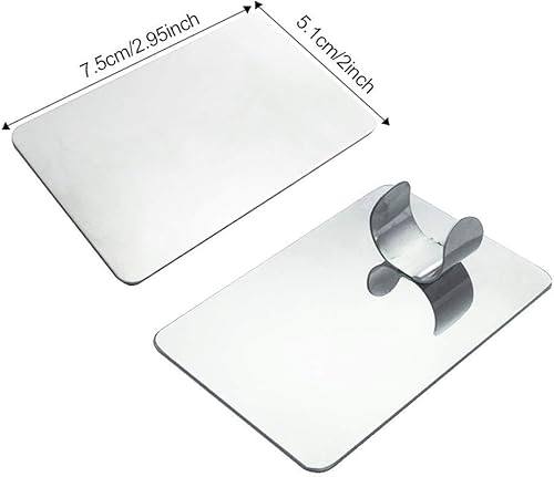 Miniatura 3 de Paleta de cosméticos con mini anillo y espátula, juego de 3 pozos de acero inoxidable, paleta de maquillaje para mujer, paleta de cosméticos para