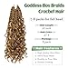 Eerya Goddess Box Braids Crochet Hair 18 Inch 8 Packs Pre-looped Bohemian Crochet Boho Box Braids With Curly Ends Synthetic Hair Extensions 3X Crochet Braids Hair for Women (18 inch, #27)