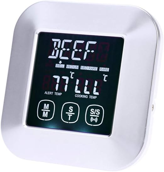 Review Galapara Digital Meat Thermometer with Wireless Remote Temperature Probe Touch Screen Digital Oven Thermometer Cooking Thermometer Temperature Alarm LCD Display for Barbeque Grill Oven Kitchen Review Galapara Digital Meat Thermometer with Wireless Remote Temperature Probe Touch Screen Digital Oven Thermometer Cooking Thermometer Temperature Alarm LCD Display for Barbeque Grill Oven Kitchen