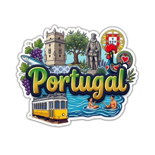 Image of Portugal Fridge Magnet - Premium Engineered Wood, Glossy Finish, HD Print, Precision Laser‑Cut Travel Souvenir Gift, Durable Decorative Refrigerator Magnet