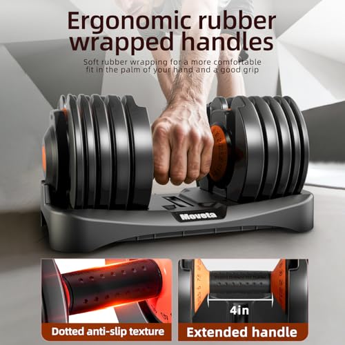 Image of Adjustable Dumbbells Set of 2，Free Weights Dumbbells Set | Adjustable Dumbbell Set，52.5 lbs pair 105 lbs，15 in 1，for Men /Women Gym Equipment for Home Strength Training Equipment