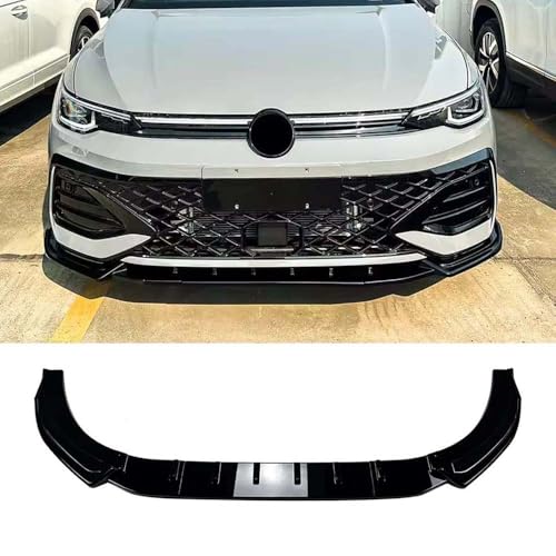 SXRegalium 車用フロントバンパー スプリッター スポイラー ディフューザー リップ VW ゴルフ 8.5 Rline GTI 2024 2025 スタイリング ボディキット 外装アクセサリー 光沢ブラック