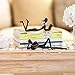 Danya B. ZD17346 Man and Woman Leisurely Reading a Book Bronze Sculptures – Metal Shelf Décor (2 Piece Set)