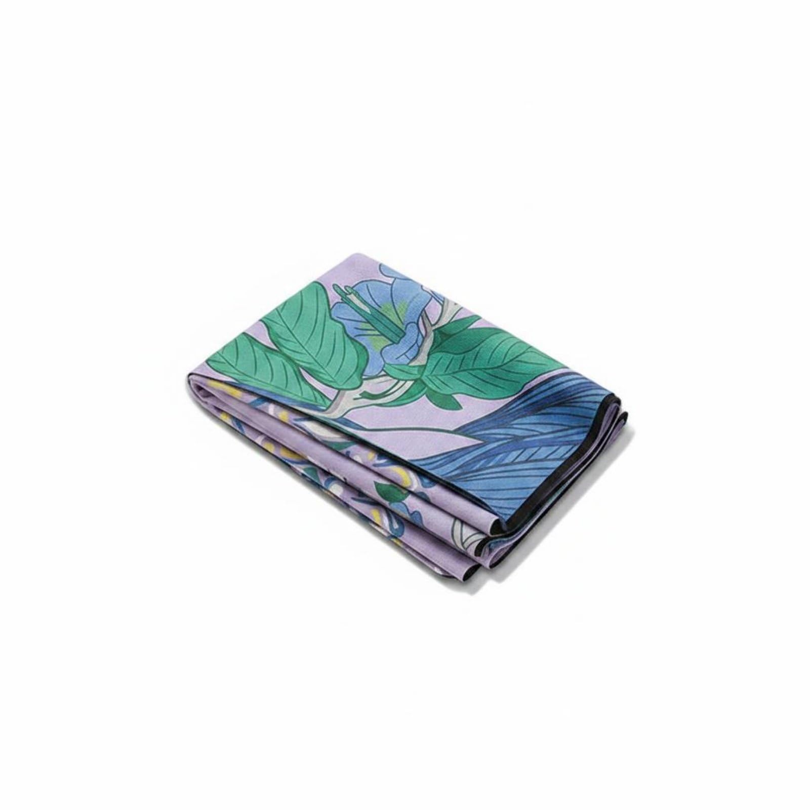 Sweat-Absorbing Travel Exercise Mat Mat Natural Rubber Foldable Exercise Mat Mat Anti-Slip Sports Gear Sound Dampening for Travelers, Home Workout, Gym, Twilight Purple-image-12