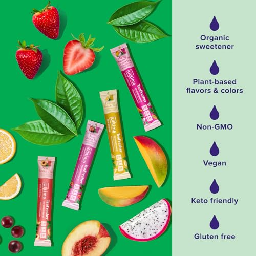 Image of Ultima Replenisher Electrolyte Powder & Instant Tea Drink Mix - TeaFresher Variety, 16 Stickpacks - Sugar Free Electrolytes Hydration Packets with Fruit & Tea Fusions - Plant Based & Keto Friendly​
