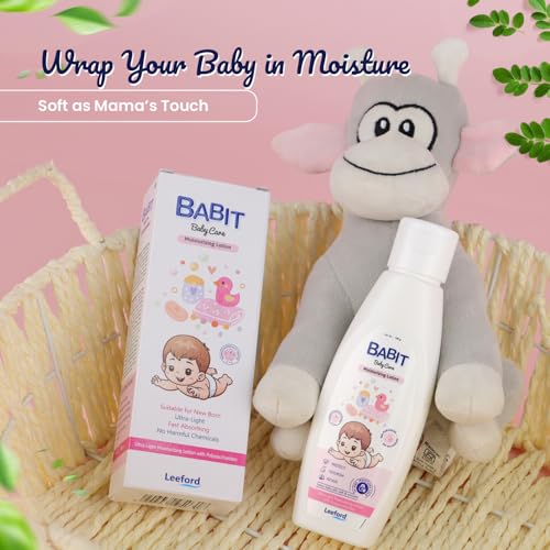 Image of Babit Baby Lotion - Pack of 2 (100ml each) | Shea Butter Enriched | Gentle Hydration & Non-Sticky Care | Baby Moisturizer Lotion for Newborns, Babies & Kids (5-10 Years)