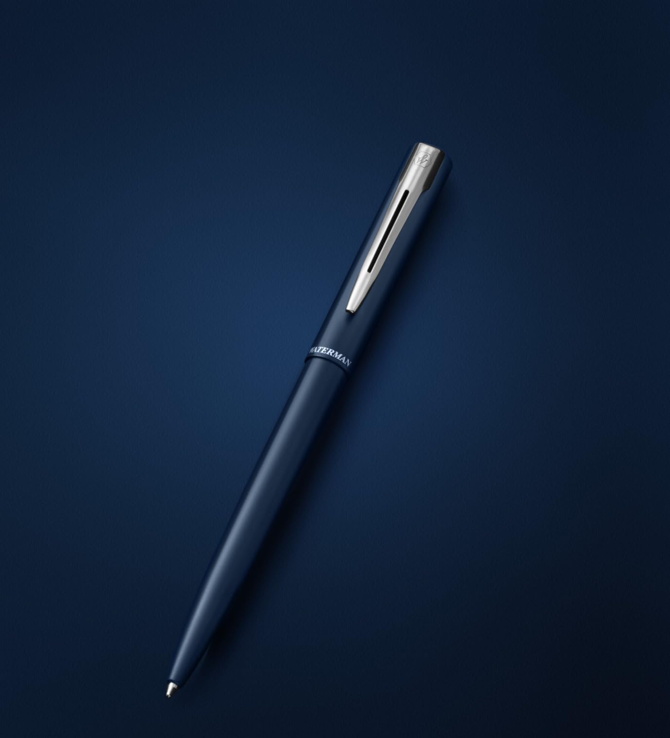 Waterman Allure - Juego de bolígrafos y bolígrafos personalizados con grabado, juego de instrumentos de escritura de lujo en negro, regalo elegante para hombre y mujer (Blue C.T.)