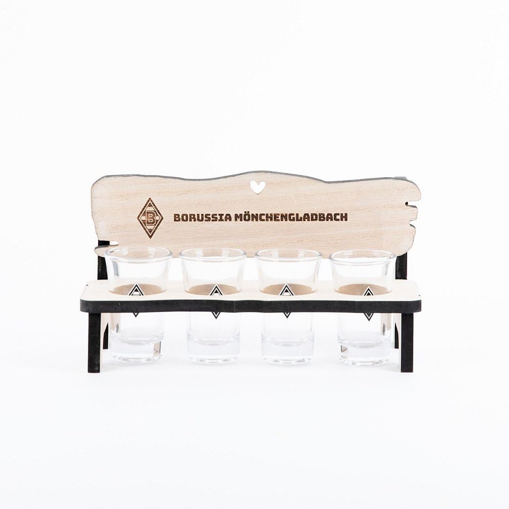 B DIE FOHLEN Borussia Mönchengladbach Schnapps Bench Set of 4