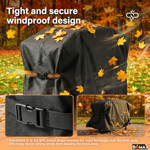 Image of Griddle Cover for Blackstone 28 inch Griddle with Hood Double Shelf, 5483 Grill Cover for 1883 1785 1924 2086 2146 2147, Heavy Duty Waterproof 600D Polyester Flat Grill Griddle Cover