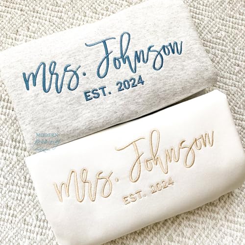 Custom Embroidered Mrs Quarter Zip Sweatshirt, Future Mrs Hoodie, Honeymoon Sweatshirt, Bride Sweatshirts, Best Friend Wedding Egagement Gift, Bachelorette Party Gift3