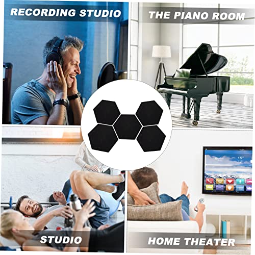 Paneles Acústicos para Aislamiento Sonoro 5 piezas para Estudios, KTV y Gimnasios de Fibra de Poliéster con Absorción de Sonido y Respaldo Autoadhesivo miniatura 7