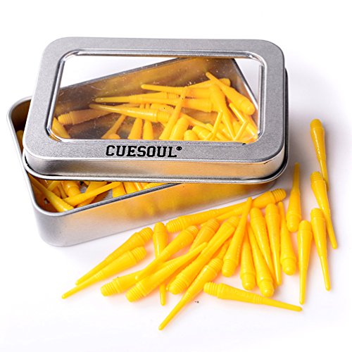 CUESOUL　2BAソフトチップダーツポイント100本入り (CSSTP006 - Yellow)