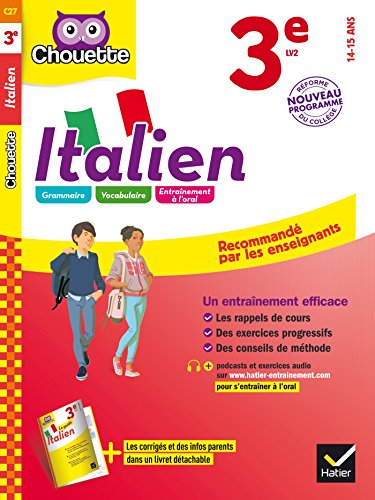 Italien 3e - LV2 (niveau A2): cahier d'entraînement et de révision