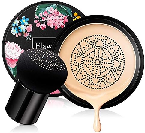 Mushroom Head Air Cushion Bb Cream,Concealer Lasting Nude Makeup Moisturizing Brightening Pigment Liquid Foundation, Base Primer (Natural)