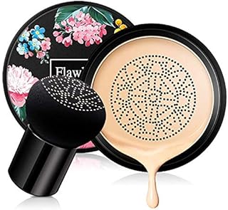 Mushroom Head Air Cushion Bb Cream,Concealer Lasting Nude Makeup Moisturizing Brightening Pigment Liquid Foundation, Base Primer (Natural)