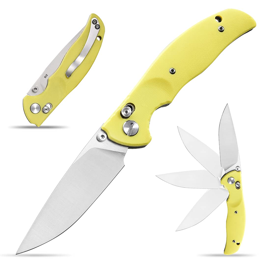 Eafengrow EF3 Folding Pocket Knife D2 Steel Blade G10 Handle Outdoor Hunting Camping EDC Tool Knifes