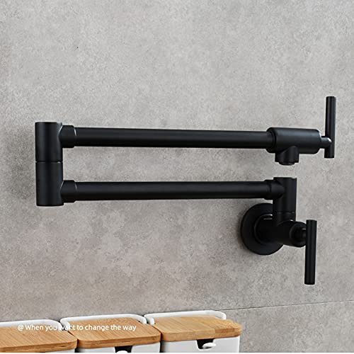 Grifo para cocina de latón macizo de dos manijas y montaje empotrado 3