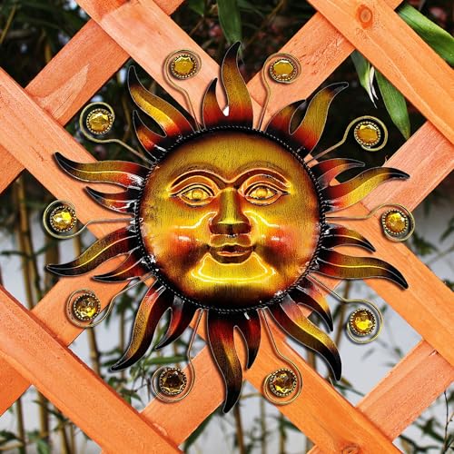 Metal-Sun-Wall-Art-13-Rustic-Retro-Hanging-Wall-Sculpture-Decoration-Outdoor-Farmhouse-Decor Metal Sun Wall Art 13 Rustic Retro Hanging Wall Sculpture Decoration Outdoor Farmhouse Decor