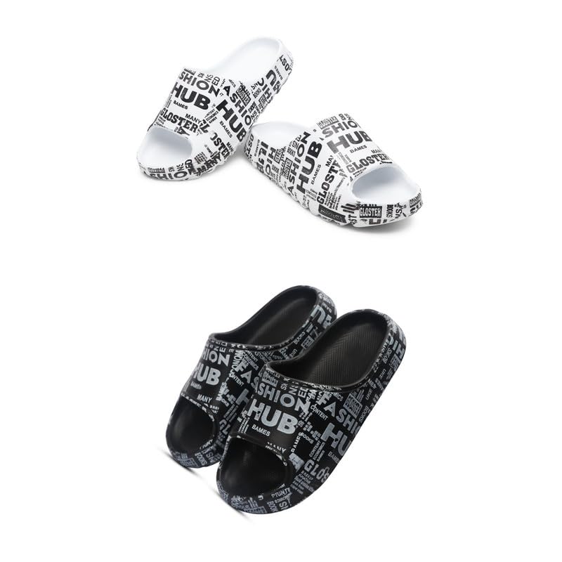 AARJU Boys Stylish Typographic Printed Causal Flip-Flops Combo Pack Of 2 | Premium Printed Sliders For Kids | Sandal For Boys (B0CT3SNSC8) Amazon Price History, Amazon Price Tracker