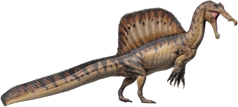 PNSO Dinosaur Museums Series Aymen the Spinosaurus | 135 - 12.8" Spinosaurus Exhibit Set - Skull Fossil Model - Opening Jaw - Display Base - 48-Page Manual - 20 Posters - 15+