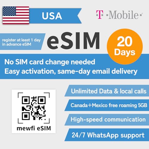 USA eSIM (USA, Mexico, Canada universal), Unlimited Internet Data...