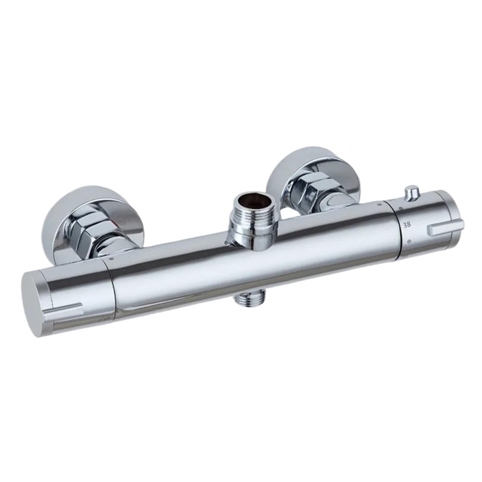 Thermostatic Bathtub Shower Faucet Chrome Thermostatic Mixer Value Dual Handle Wall Mounted Bathroom Shower Mixer Taps(Chrome D)
