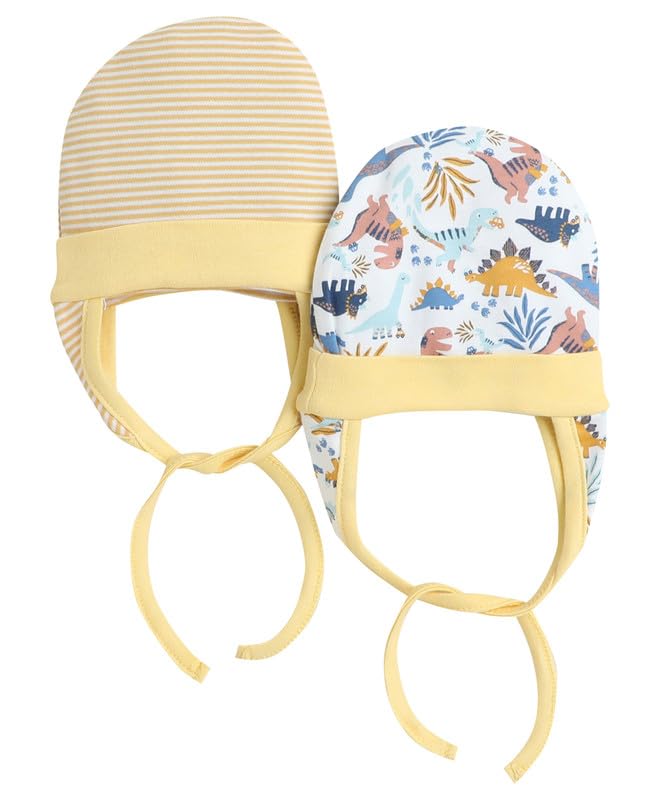 bumzee Baby Boys Cotton Printed Ear Flap Tying Cap Pack Of 2-picture-46