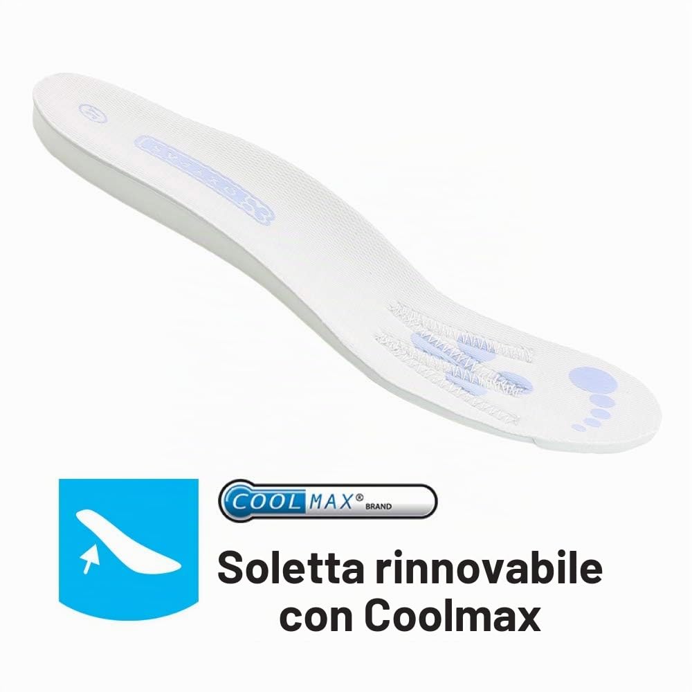 Oxypas Scarpe da Lavoro in Pelle - Salma - Zoccolo di Sicurezza da Donna, Antiscivolo e Confortevole, Ideale per l'Assistenza Ospedaliera e Infermieristica, Blu, 36 EU